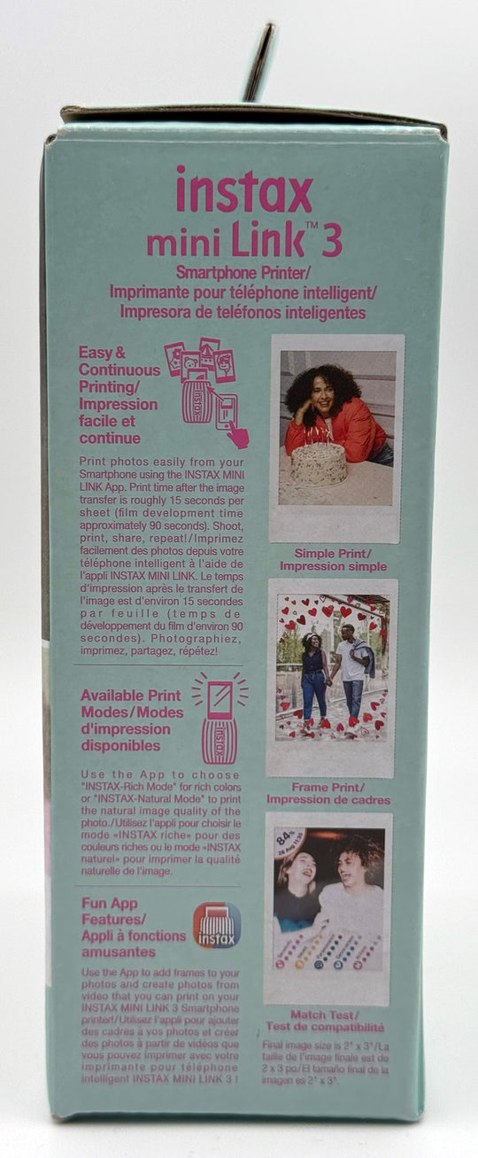 Fujifilm Instax Mini Link 3 Smartphone Printer, Rose Pink