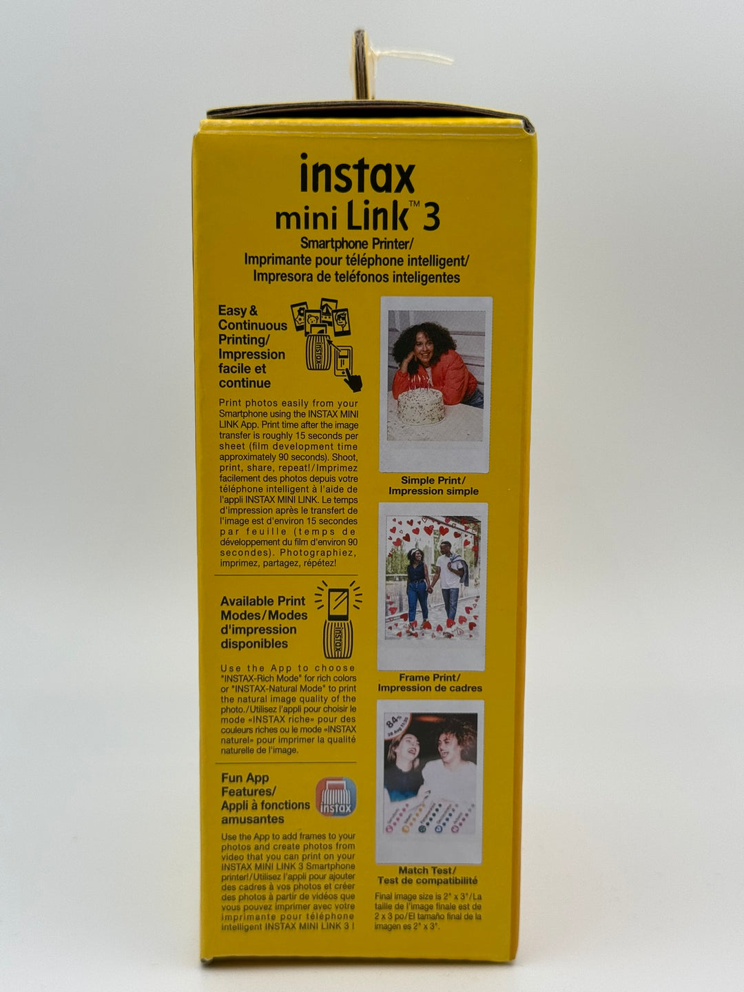 Fujifilm Instax Mini Link 3 Smartphone Printer, Clay White