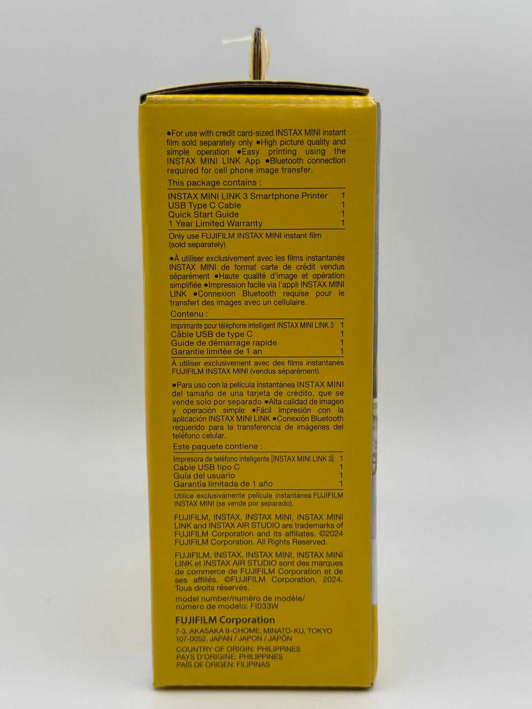 Fujifilm Instax Mini Link 3 Smartphone Printer, Clay White