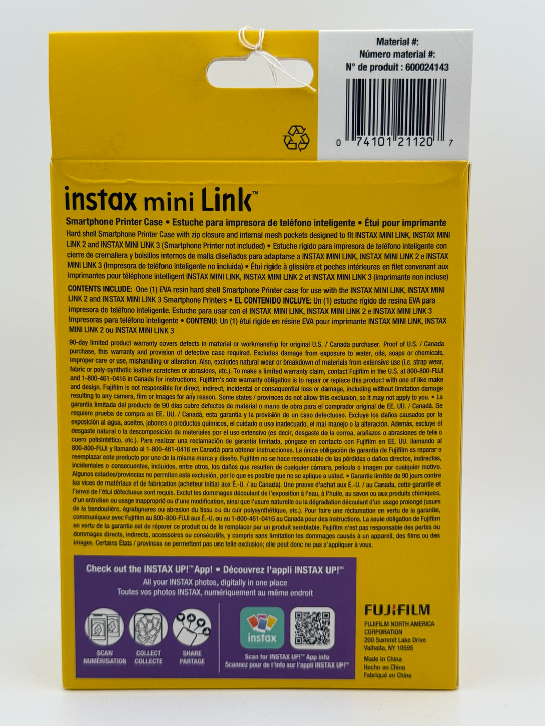 Fujifilm Instax Mini Link 3 Smartphone Printer Case, Woven Ivory